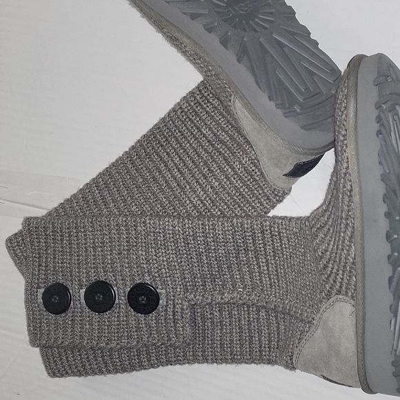 UGG Shoes - UGG Cardy Knit Sweater Boot Size 6 Gray